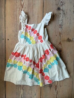 Mini Boden Floral Appliqué Dress